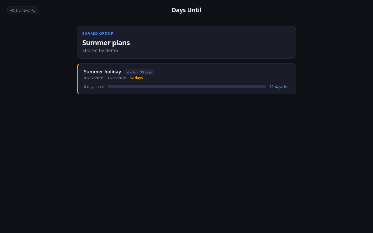 Public share group page